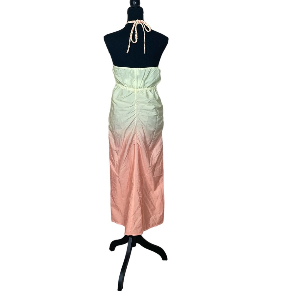 ASOS Design Ruched Front Bandeau Beach Midi Dress in Ombre Print NWT - Picture 7 of 15